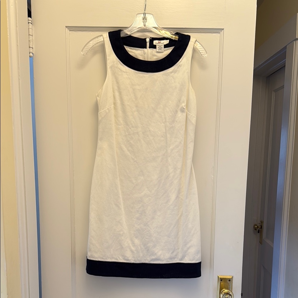 Vineyard Vines Cream Sheath Mini Dress Sleeveless
